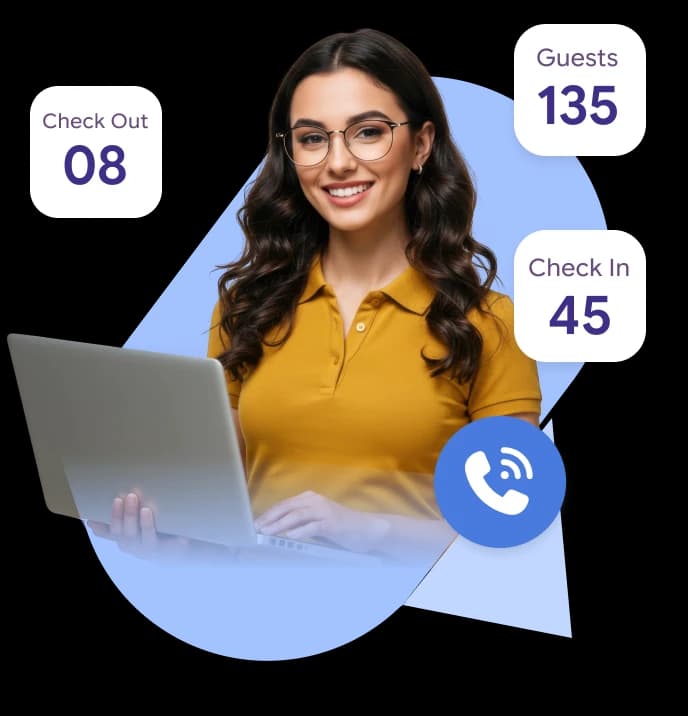 Dedicated account manager tracking guest check-ins