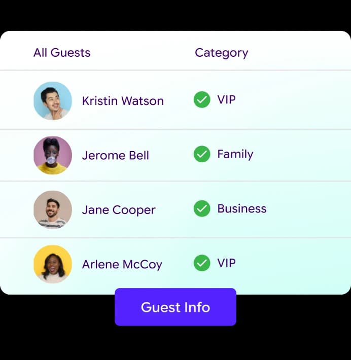 Manage Guest Lists