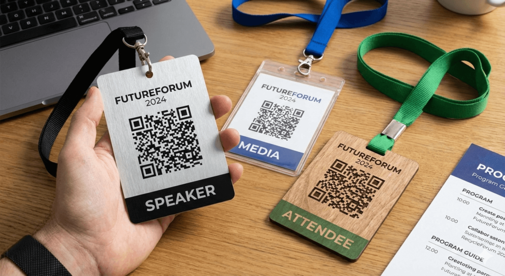 QR code event badges