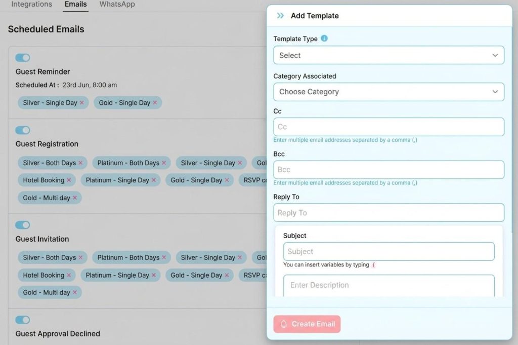 Confirmation Messages