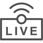 Live streaming logo