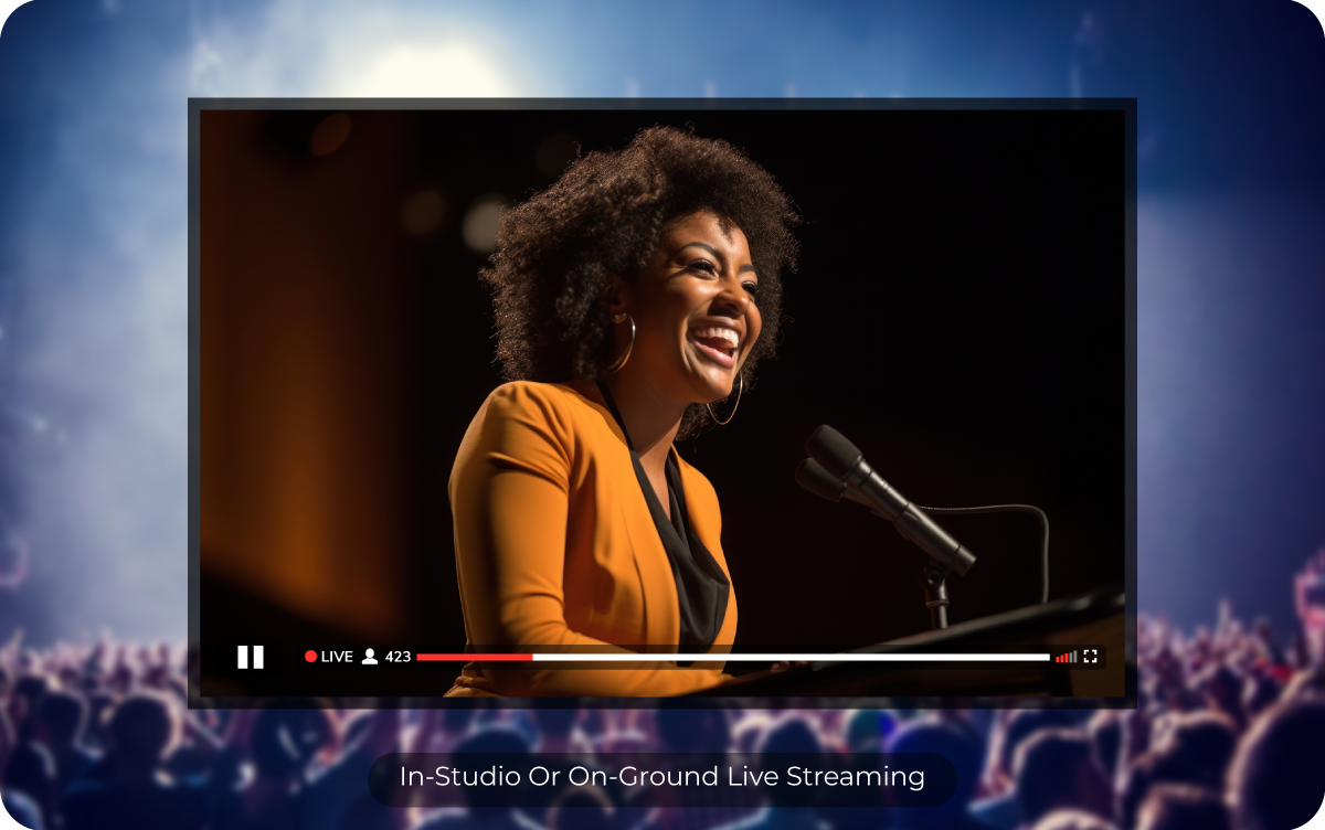 In Studio or On-Ground Live Streaming
