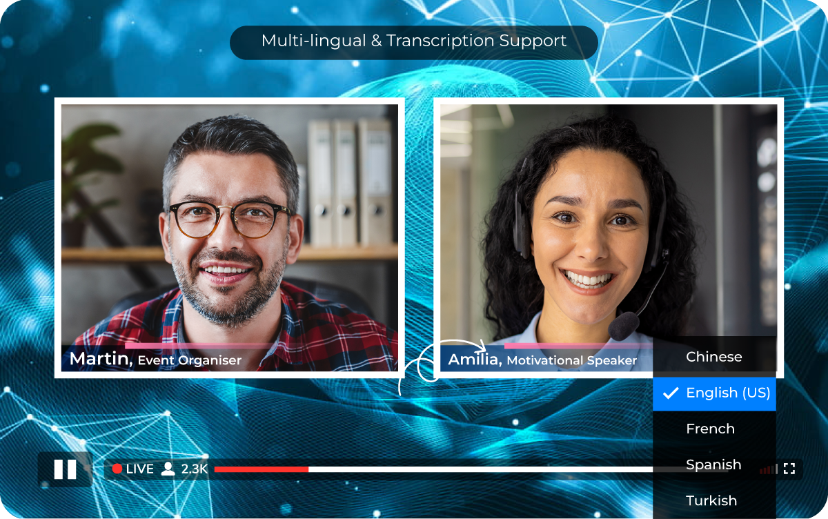 Multi Lingual & Transcription Support