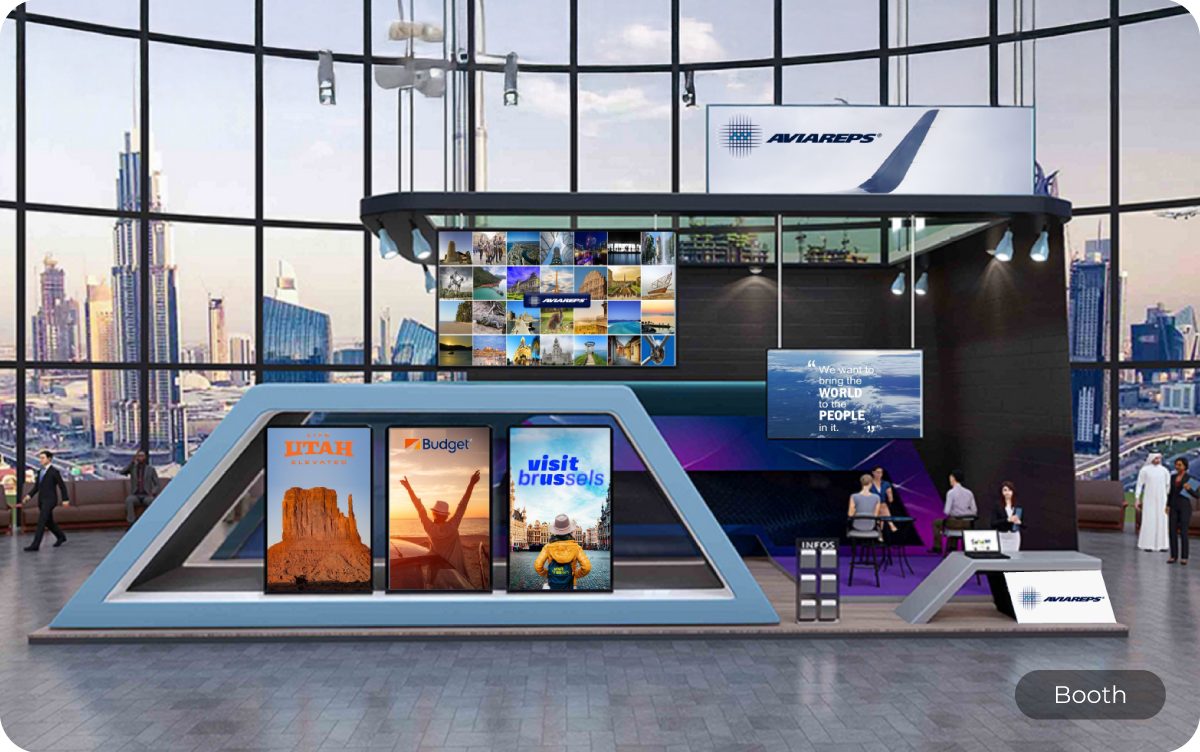 Exhibitor Booth for hybrid event